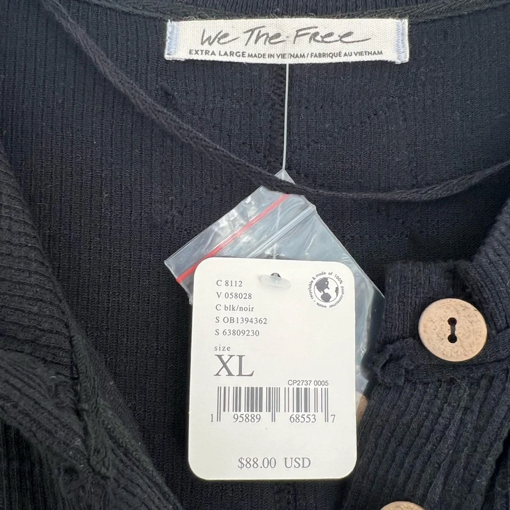 Black Free People Long Sleeve Dress - Picture 4 of 5